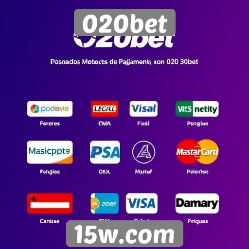 Métodos de pagamento disponíveis no 020bet